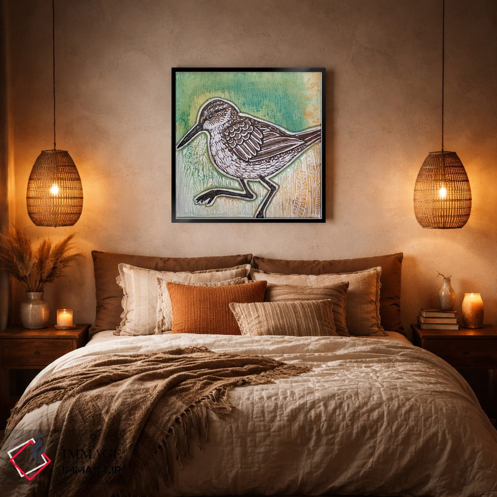 تابلو دکوراتیو پرستوی خمیده نوک اثر لینت شلی - D6B