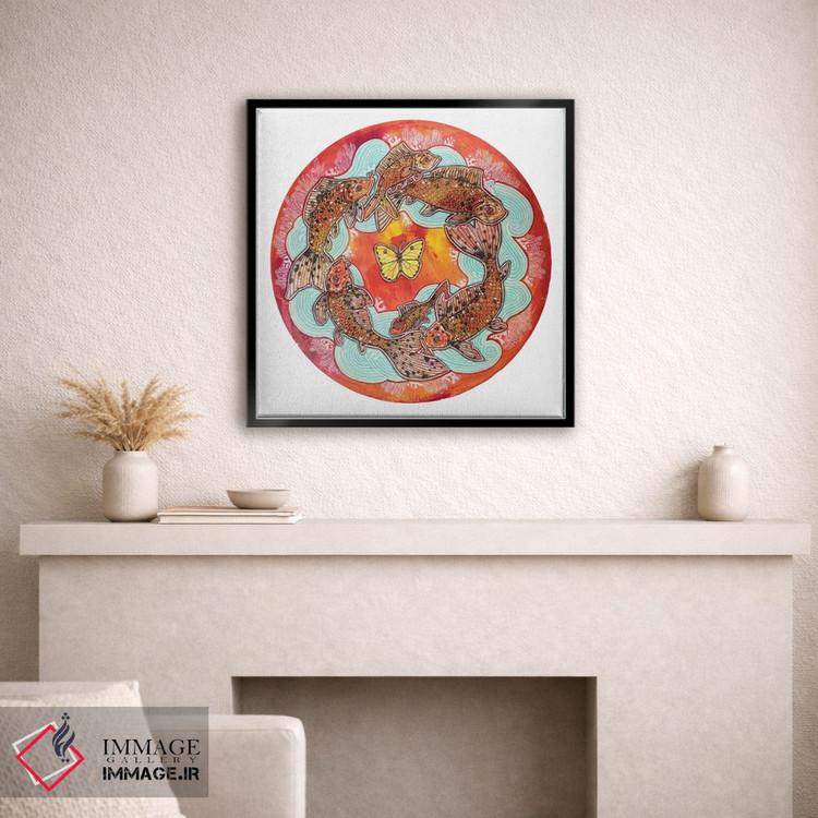 تابلو دکوراتیو حلقه طلایی اثر لینت شلی - D1B