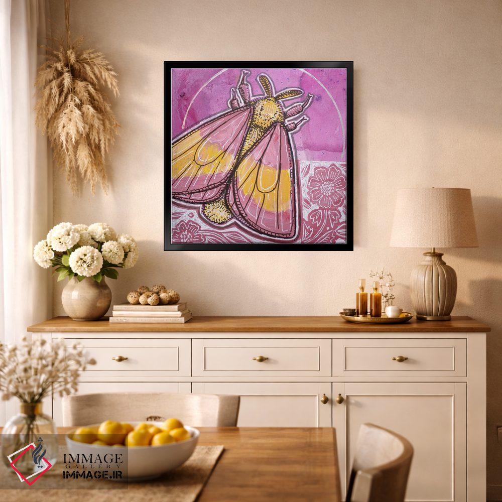 تابلو دکوراتیو شب پره افرا سرخ اثر لینت شلی - D1B