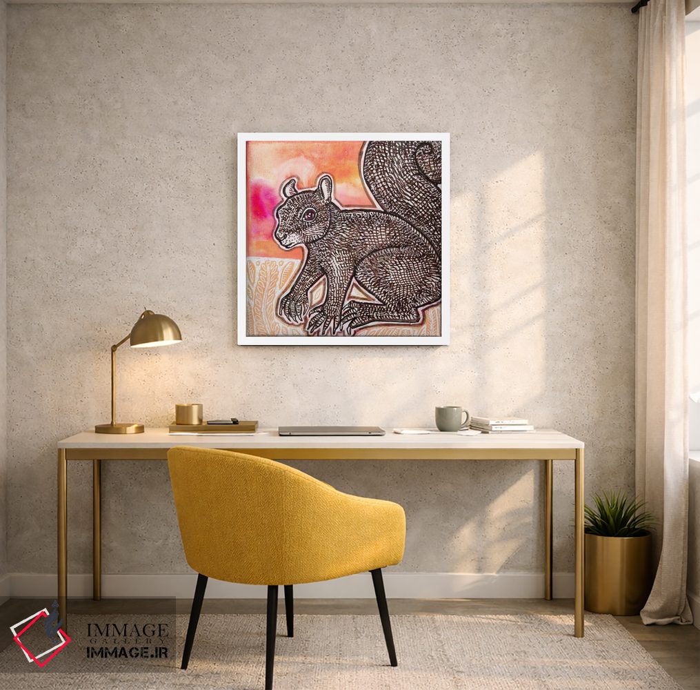 تابلو دکوراتیو کمی سنجابی اثر لینت شلی - D5W