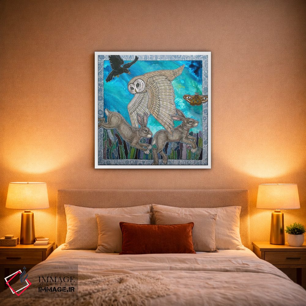 تابلو دکوراتیو خرگوش ها گریزان اثر لینت شلی - D1W