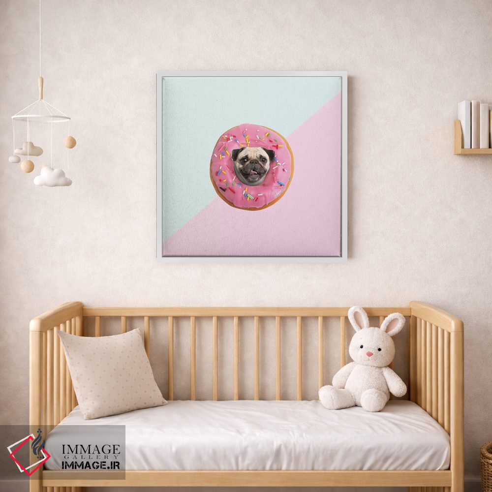 تابلو دکوراتیو پاگ و دونات توت فرنگی I اثر لاستاناو - D1W