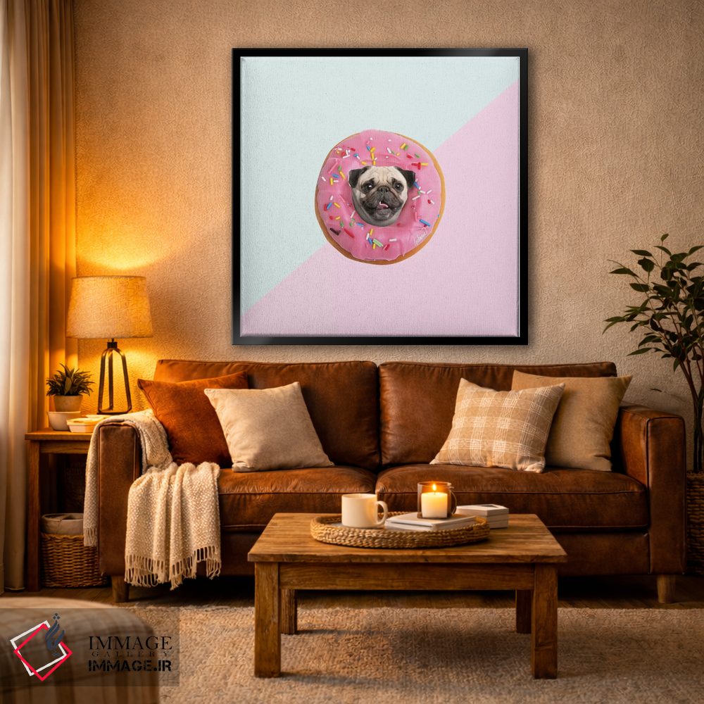 تابلو دکوراتیو پاگ و دونات توت فرنگی I اثر لاستاناو - D4B