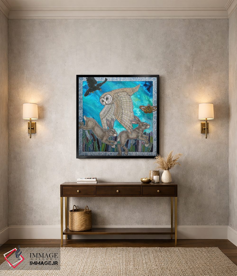 تابلو دکوراتیو خرگوش ها گریزان اثر لینت شلی - D4B