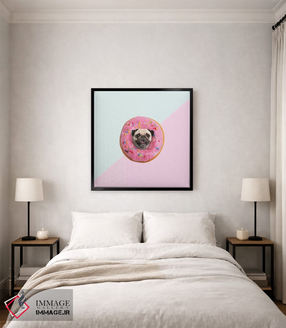 تابلو دکوراتیو پاگ و دونات توت فرنگی I اثر لاستاناو - D5B
