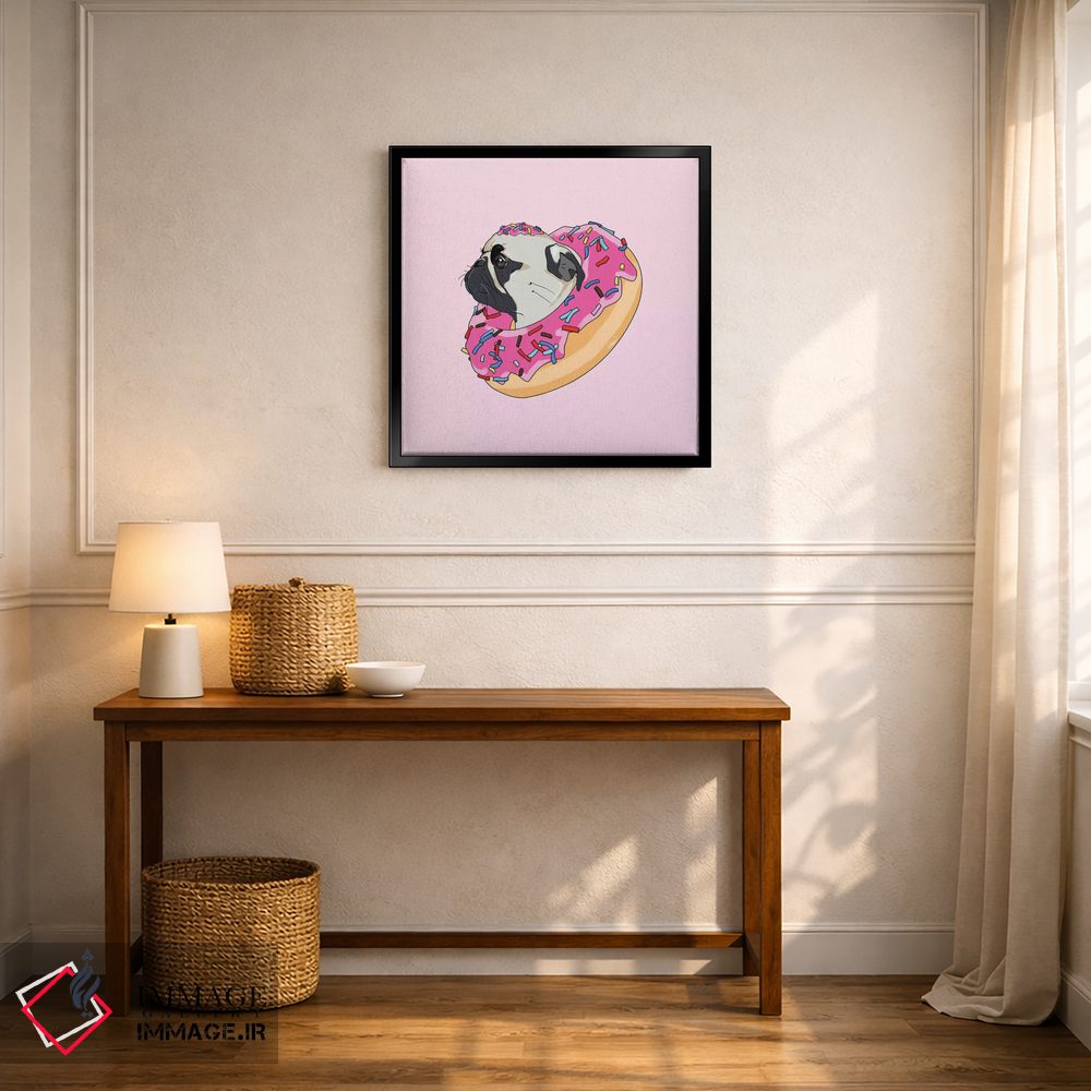 تابلو دکوراتیو پاگ و دونات توت فرنگی II اثر لاستاناو - D5B