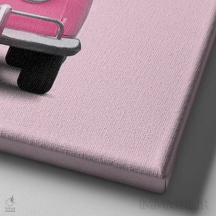 تابلو دکوراتیو ماجراجویی دخترانه پاگ اثر لاستاناو - نمای نزدیک بافت بوم