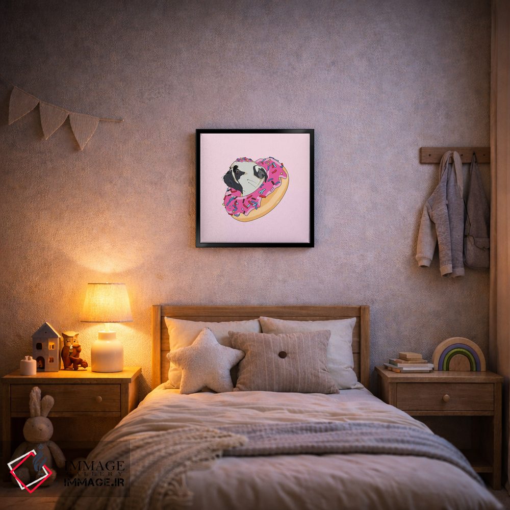 تابلو دکوراتیو پاگ و دونات توت فرنگی II اثر لاستاناو - D6B