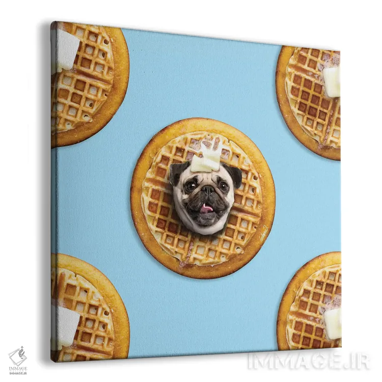 تابلو دکوراتیو پاگ وافل اثر لاستاناو - نمای پرسپکتیو محصول