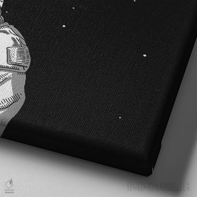 تابلو دکوراتیو گردآورنده فضا اثر لاستاناو - نمای نزدیک بافت بوم