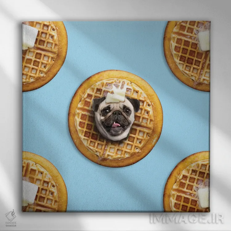 تابلو دکوراتیو پاگ وافل اثر لاستاناو - نمای روبهرو روی دیوار