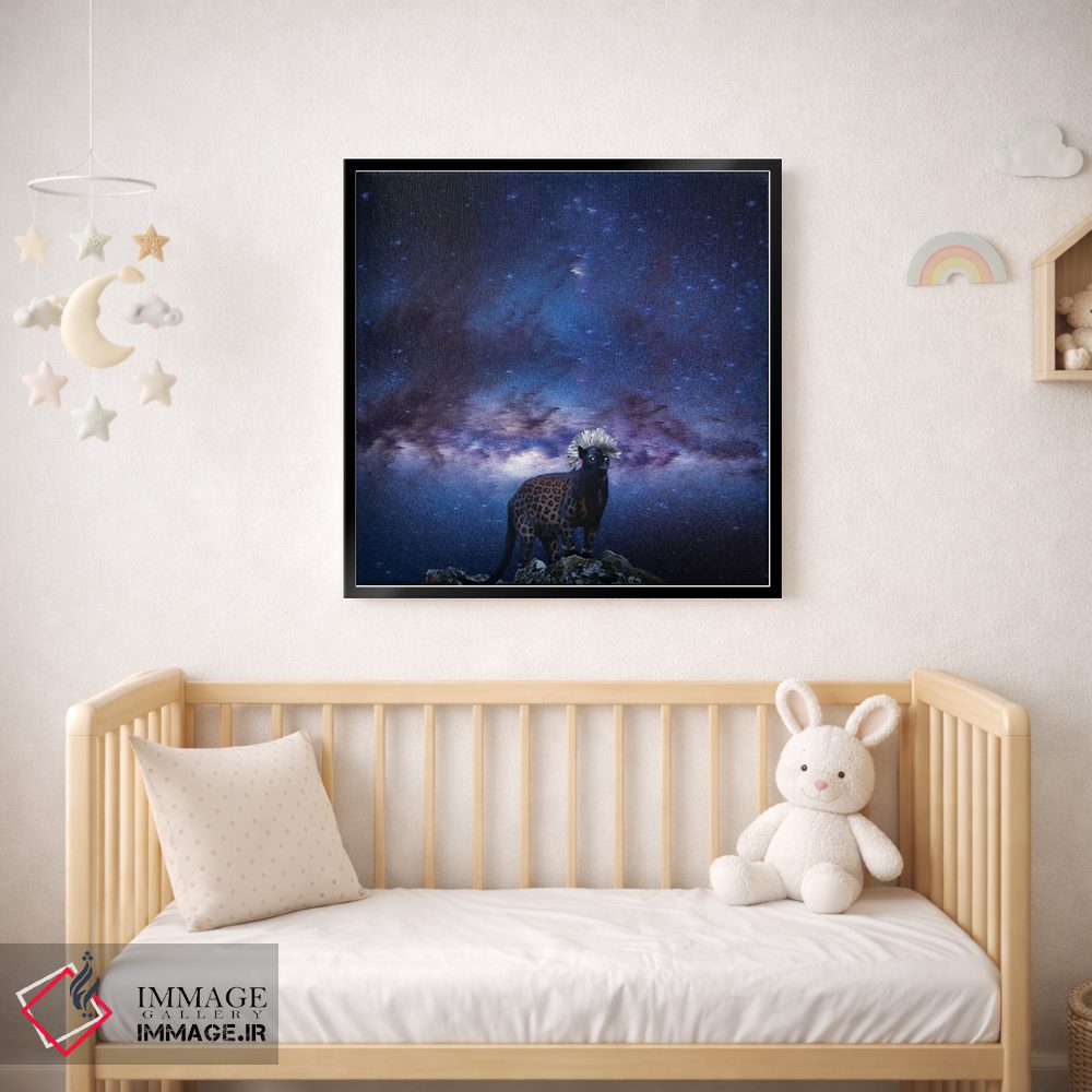 تابلو دکوراتیو پلنگ پانک و یوزپلنگ لاغر اثر لاستاناو - D3B