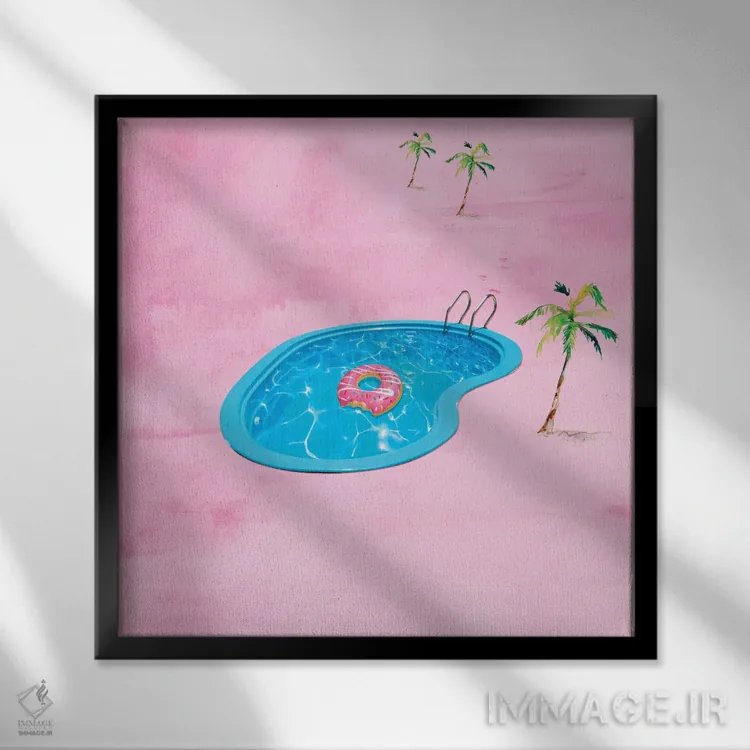 تابلو دکوراتیو تابستان شیرین اثر لاستاناو - نمای قابدار مشکی