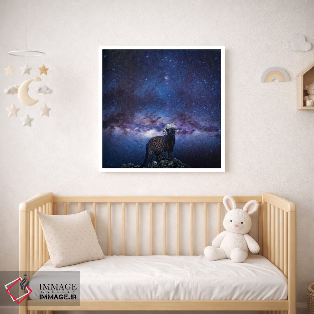 تابلو دکوراتیو پلنگ پانک و یوزپلنگ لاغر اثر لاستاناو - D2W