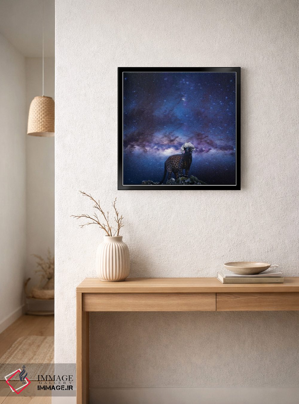 تابلو دکوراتیو پلنگ پانک و یوزپلنگ لاغر اثر لاستاناو - D6B