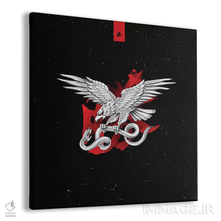 تابلو دکوراتیو تتو عقاب و مار اثر لاستاناو - نمای پرسپکتیو محصول