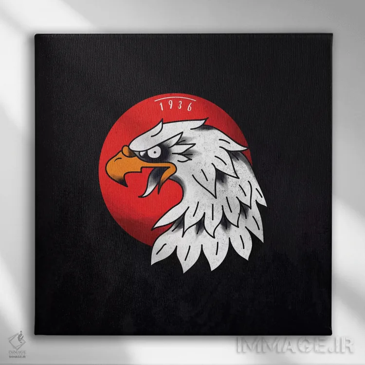 تابلو دکوراتیو تتو کلاسیک عقاب ۱۹۳۶ اثر لاستاناو - نمای روبهرو روی دیوار
