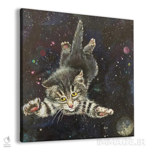 تابلو دکوراتیو بچه گربه پرنده اثر لنا اسمیرنوا - نمای پرسپکتیو محصول