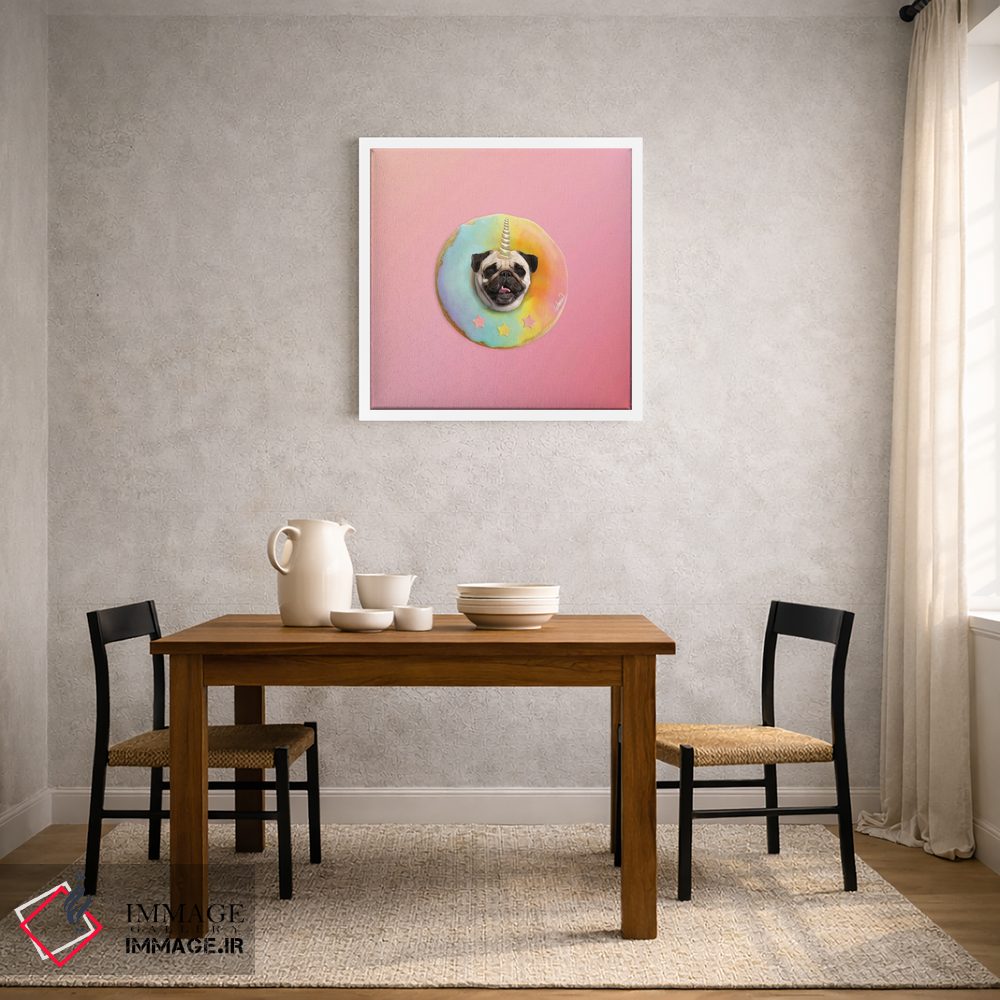 تابلو دکوراتیو پاگ تک شاخ و دونات پاستلی اثر لاستاناو - D3W