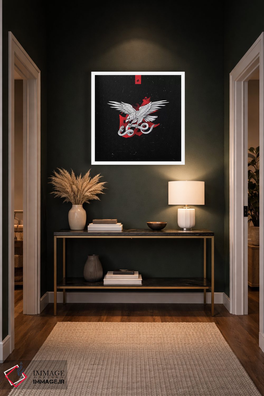 تابلو دکوراتیو تتو عقاب و مار اثر لاستاناو - D3W