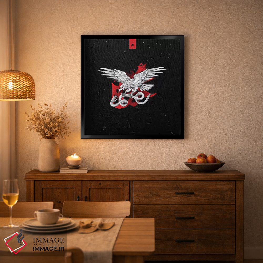 تابلو دکوراتیو تتو عقاب و مار اثر لاستاناو - D1B
