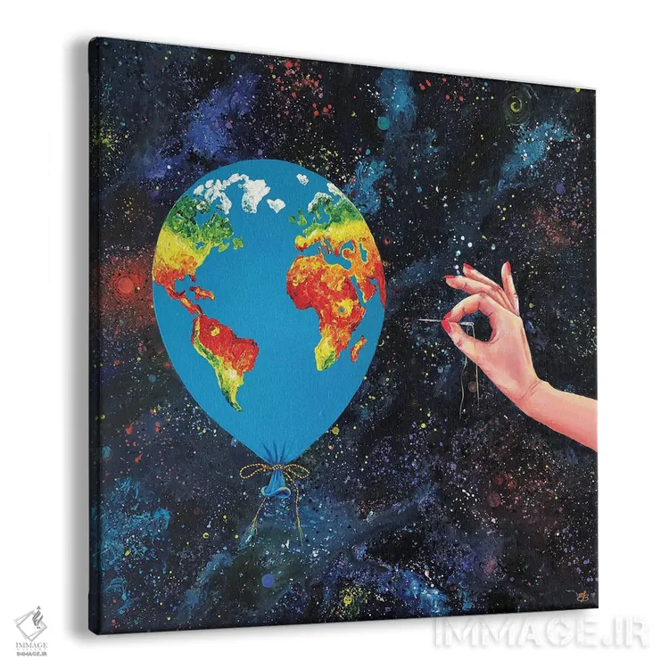 تابلو دکوراتیو سیاره من اثر لنا اسمیرنوا - نمای پرسپکتیو محصول