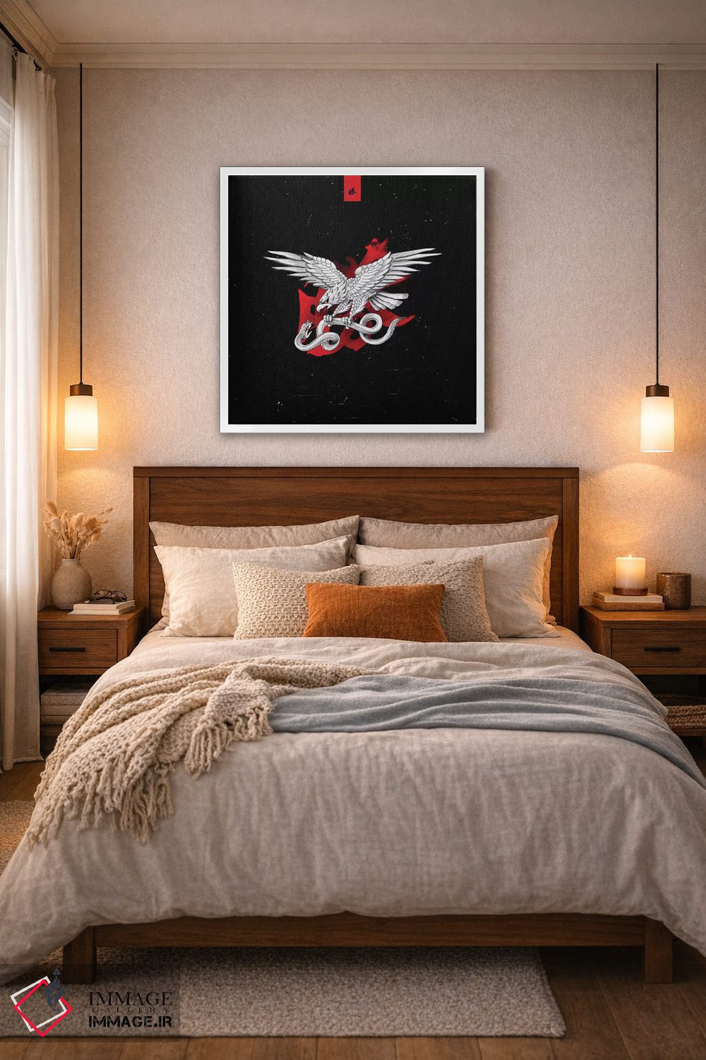 تابلو دکوراتیو تتو عقاب و مار اثر لاستاناو - D4W