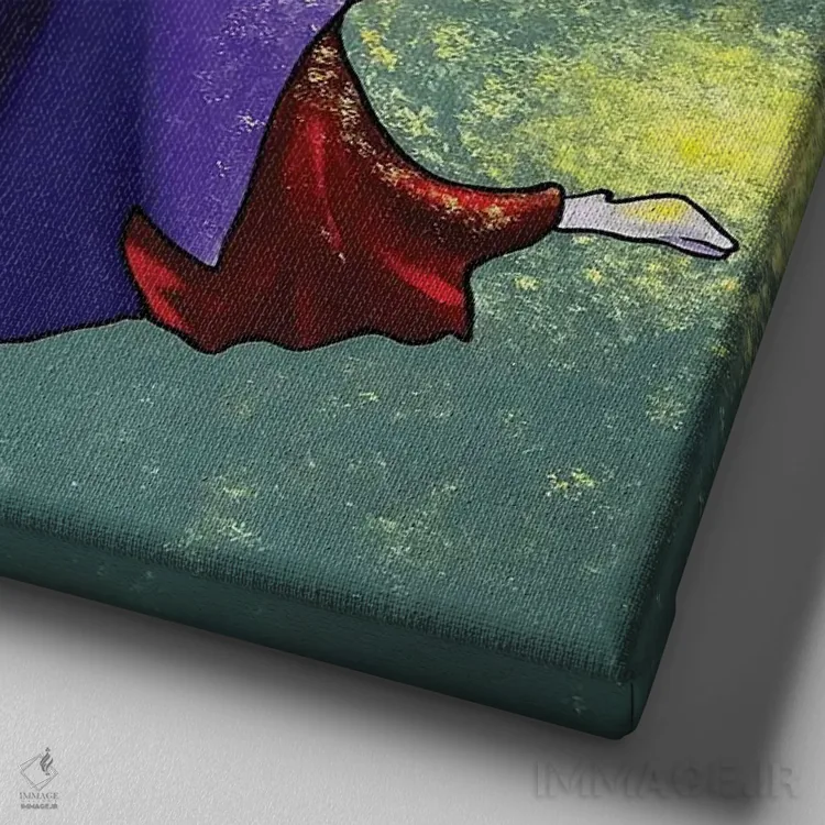 تابلو دکوراتیو شبی دیوانه وار بیرون اثر لنا اسمیرنوا - نمای نزدیک بافت بوم