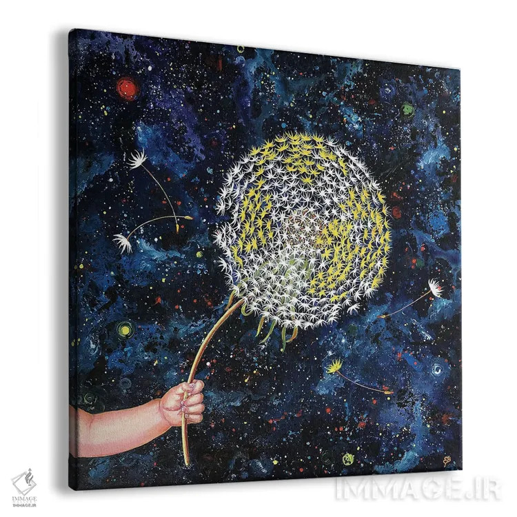 تابلو دکوراتیو قاصدک اثر لنا اسمیرنوا - نمای پرسپکتیو محصول