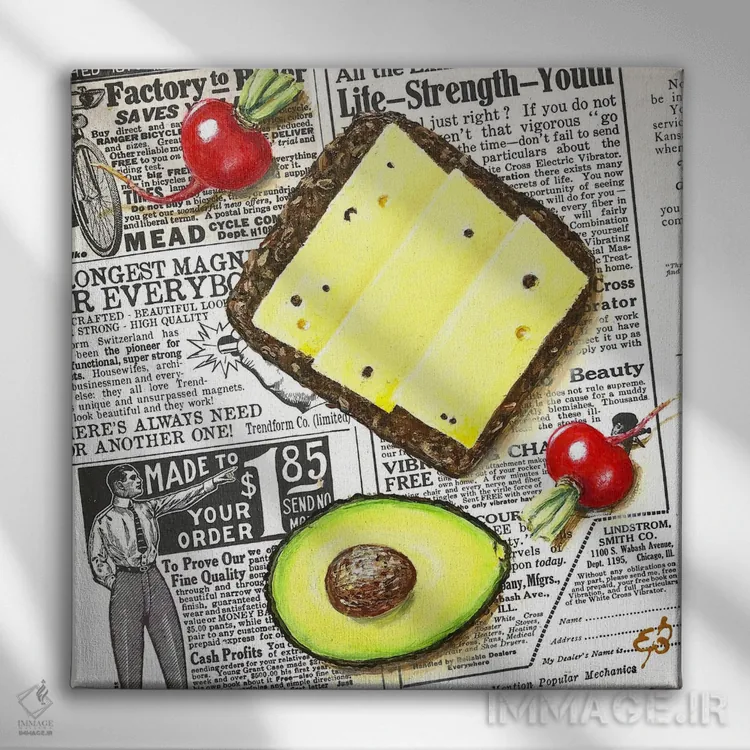 تابلو دکوراتیو شرق عدن اثر لنا اسمیرنوا - نمای روبهرو روی دیوار