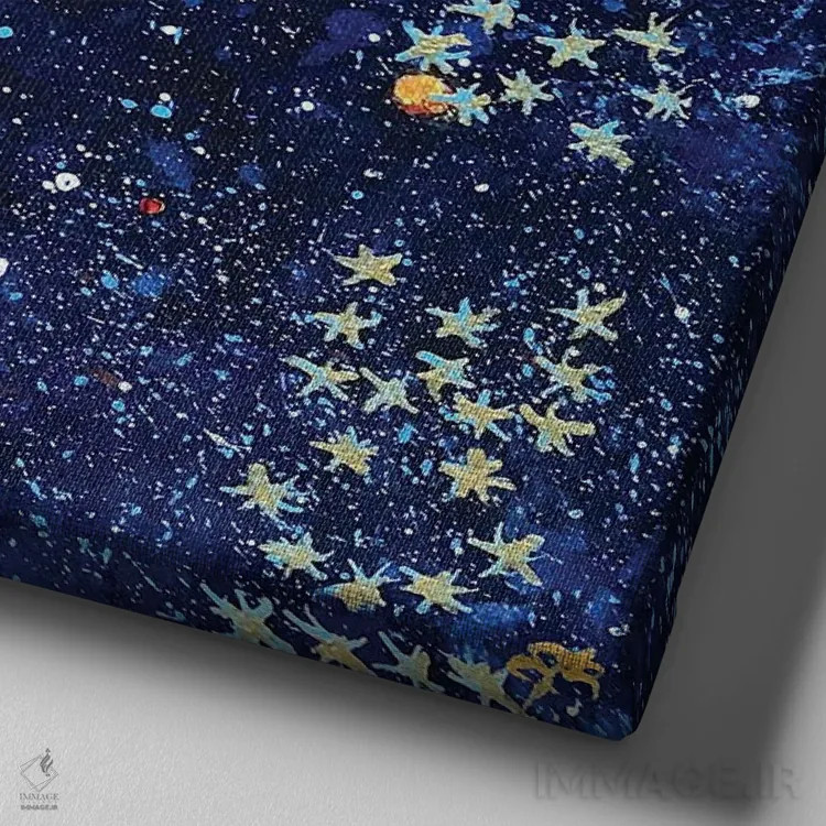 تابلو دکوراتیو جیغ یخی اثر لنا اسمیرنوا - نمای نزدیک بافت بوم