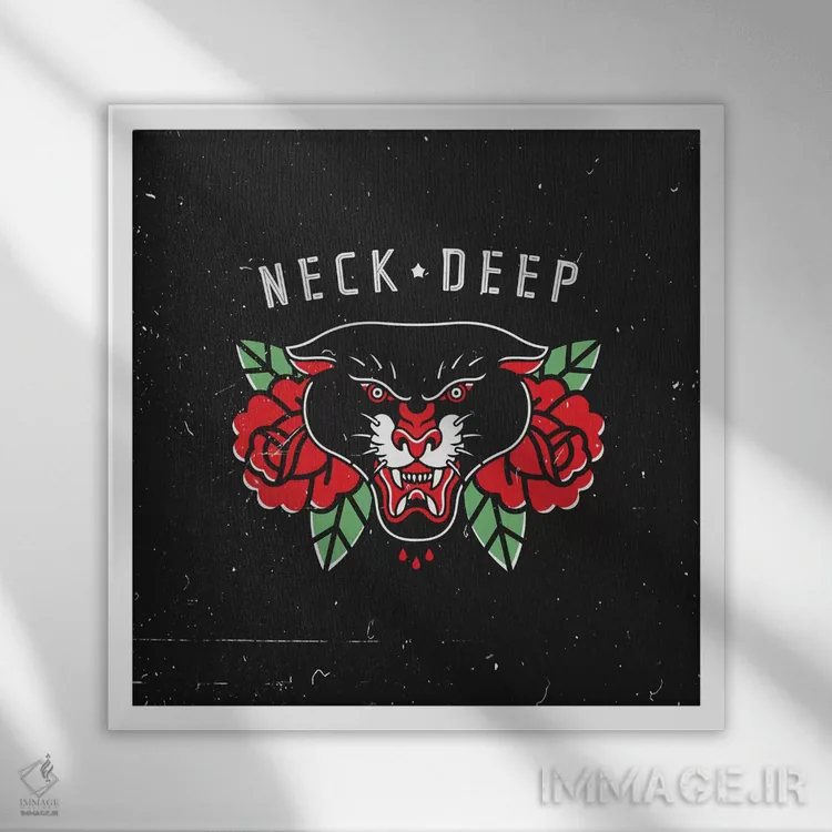 تابلو دکوراتیو تا گردن غرق اثر لاستاناو - نمای قابدار سفید