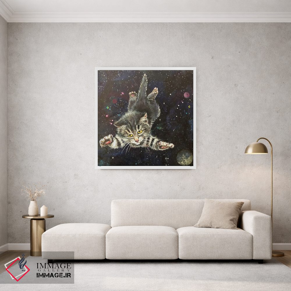 تابلو دکوراتیو بچه گربه پرنده اثر لنا اسمیرنوا - D1W