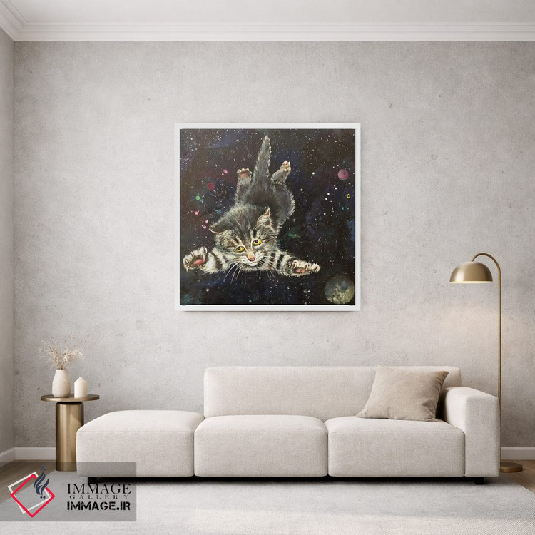 تابلو دکوراتیو بچه گربه پرنده اثر لنا اسمیرنوا - D1W