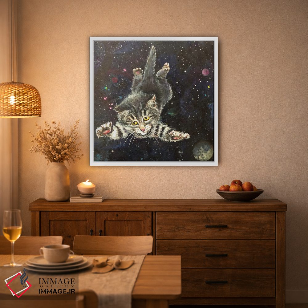 تابلو دکوراتیو بچه گربه پرنده اثر لنا اسمیرنوا - D4W