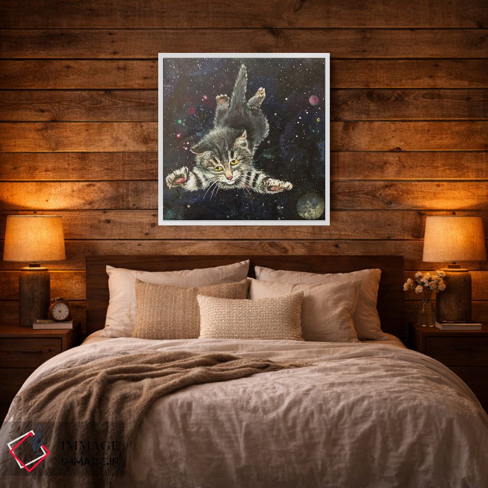 تابلو دکوراتیو بچه گربه پرنده اثر لنا اسمیرنوا - D3W