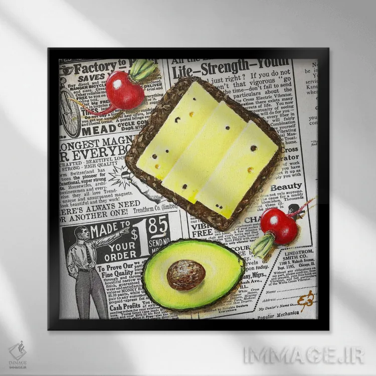 تابلو دکوراتیو شرق عدن اثر لنا اسمیرنوا - نمای قابدار مشکی