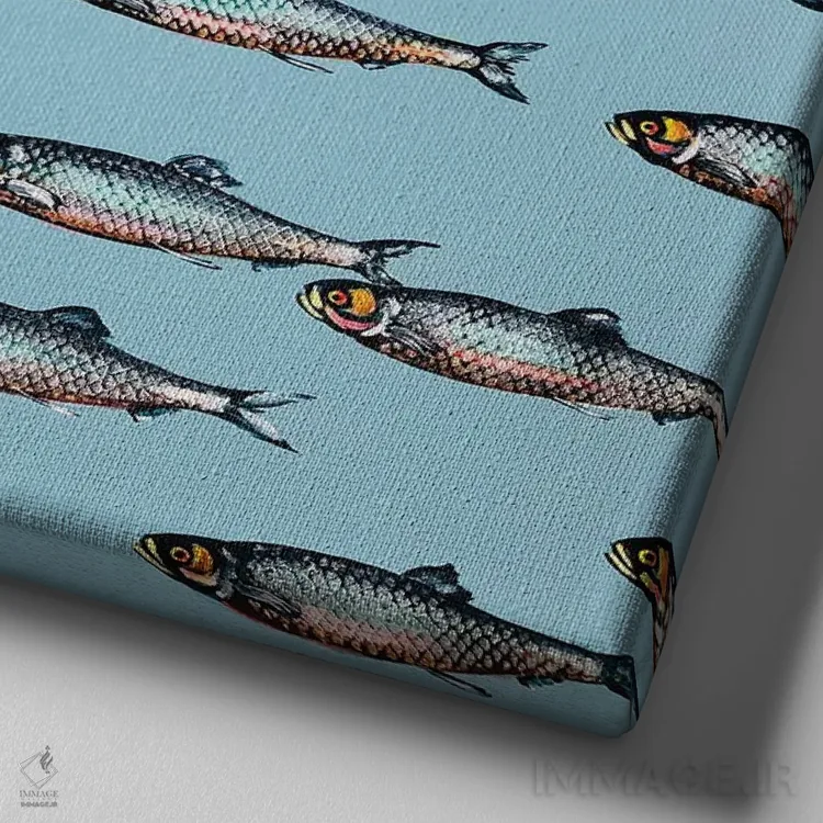 تابلو دکوراتیو طعمه انحرافی اثر لنا اسمیرنوا - نمای نزدیک بافت بوم