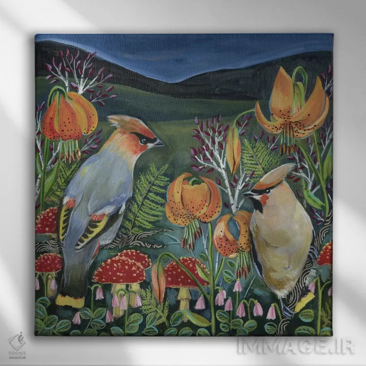 تابلو دکوراتیو موم بال سدار اثر لینه آ توبیاس - نمای روبهرو روی دیوار