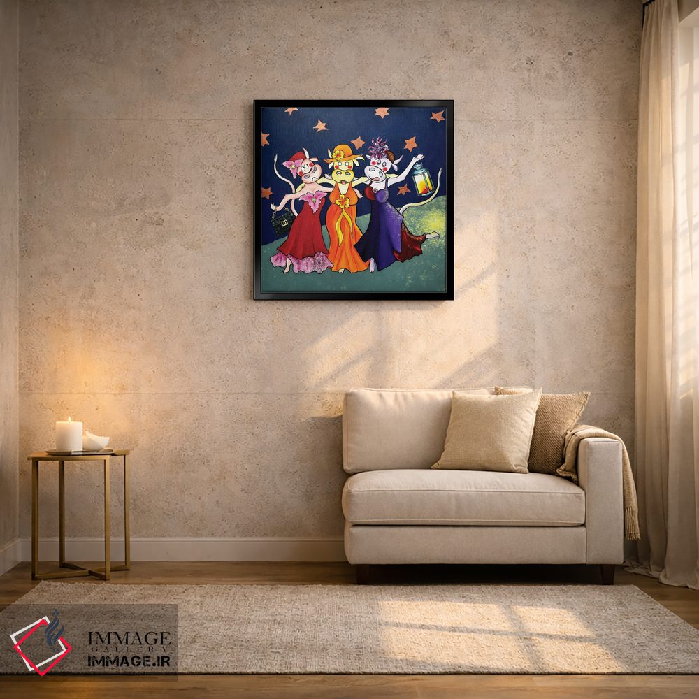 تابلو دکوراتیو شبی دیوانه وار بیرون اثر لنا اسمیرنوا - D3B