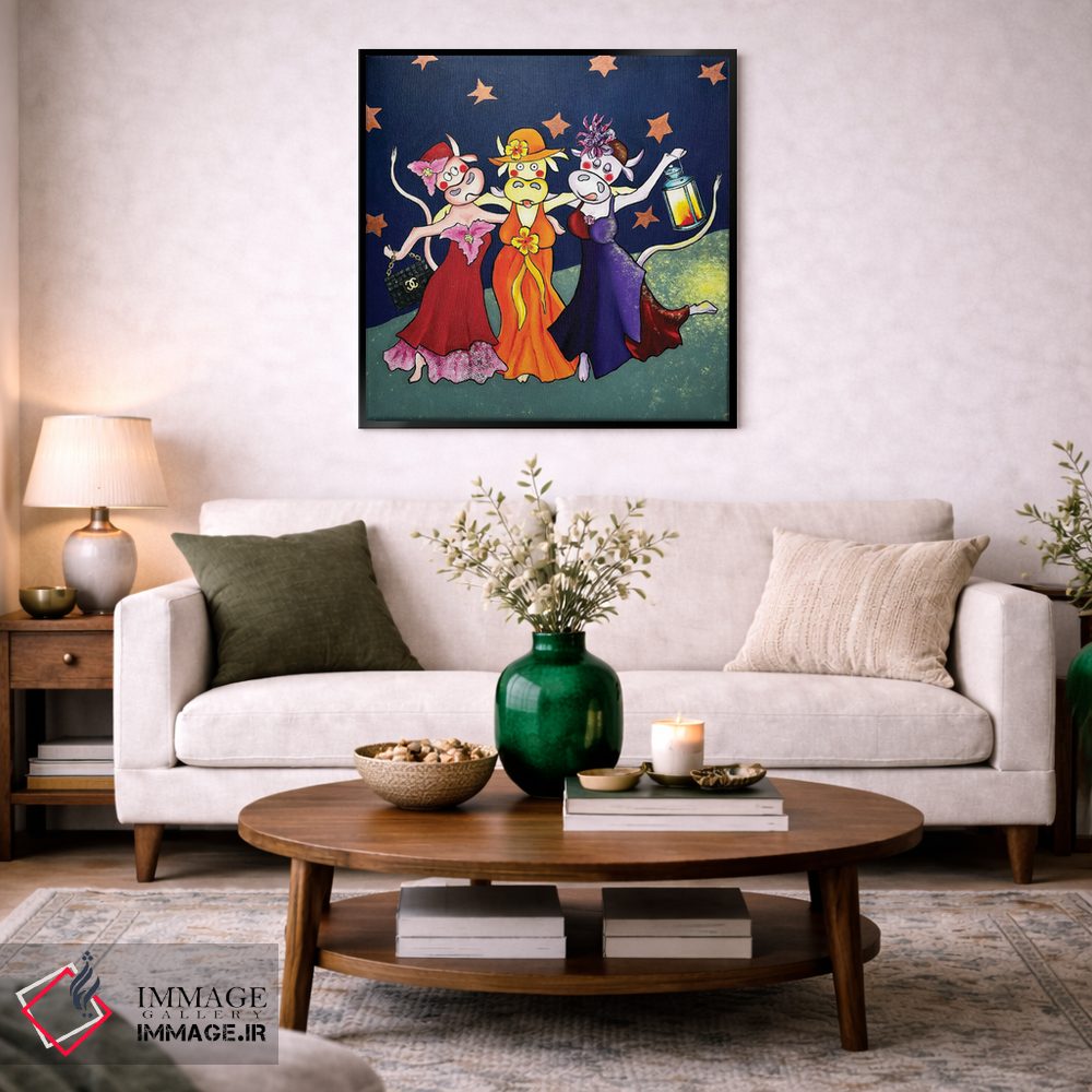 تابلو دکوراتیو شبی دیوانه وار بیرون اثر لنا اسمیرنوا - D4B