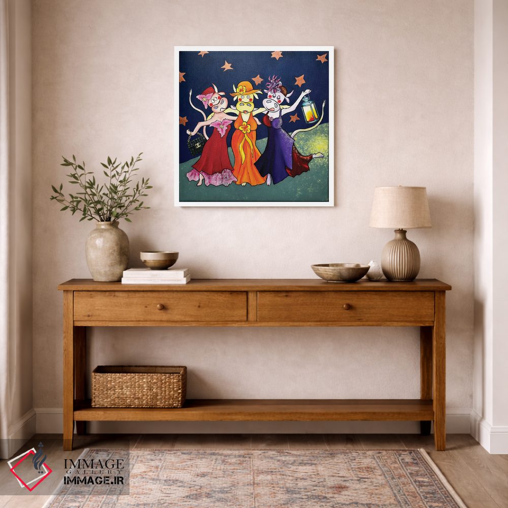 تابلو دکوراتیو شبی دیوانه وار بیرون اثر لنا اسمیرنوا - D6W