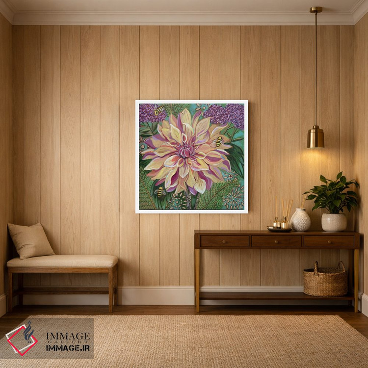 تابلو دکوراتیو داهلیا با گیاه وربنا اثر لینه آ توبیاس - D2W