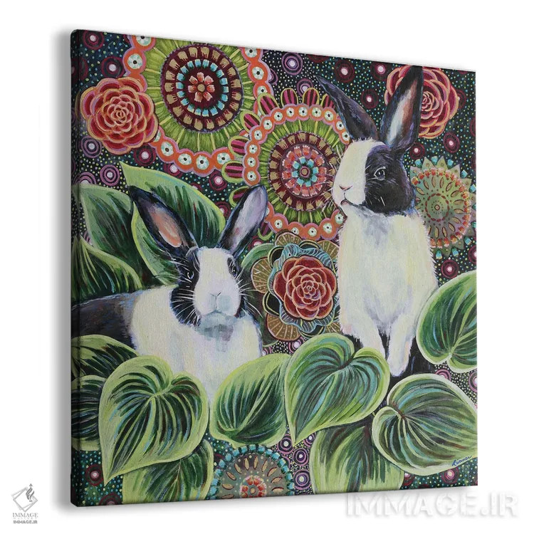تابلو دکوراتیو خرگوش های رویا اثر لینه آ توبیاس - نمای پرسپکتیو محصول