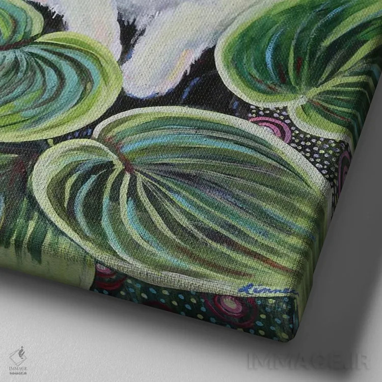 تابلو دکوراتیو خرگوش های رویا اثر لینه آ توبیاس - نمای نزدیک بافت بوم