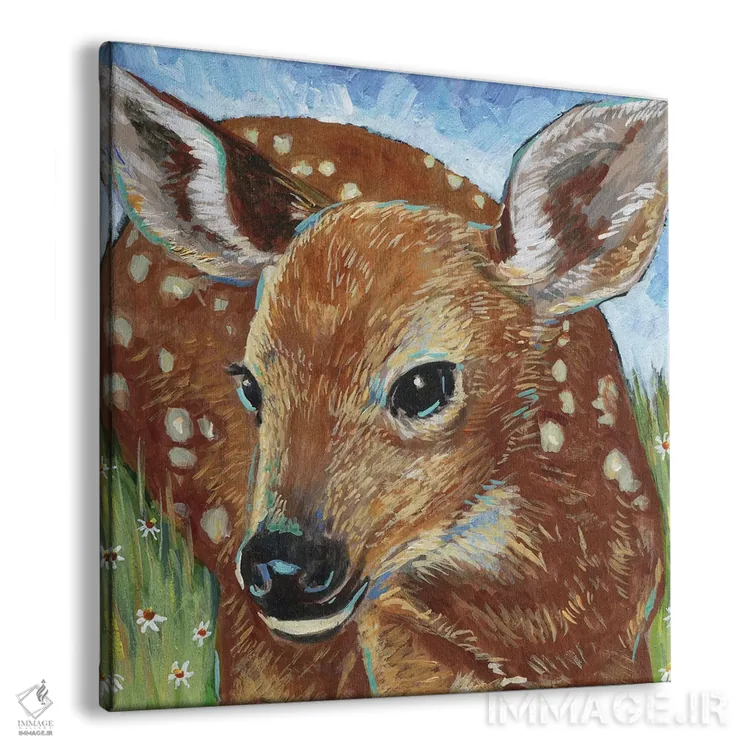 تابلو دکوراتیو بچه گوزن I اثر لینه آ توبیاس - نمای پرسپکتیو محصول