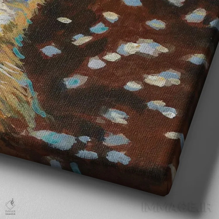 تابلو دکوراتیو بچه گوزن II اثر لینه آ توبیاس - نمای نزدیک بافت بوم