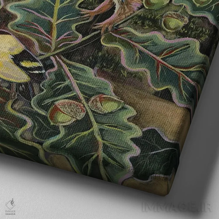 تابلو دکوراتیو مرا به بالا بفرست اثر لینه آ توبیاس - نمای نزدیک بافت بوم