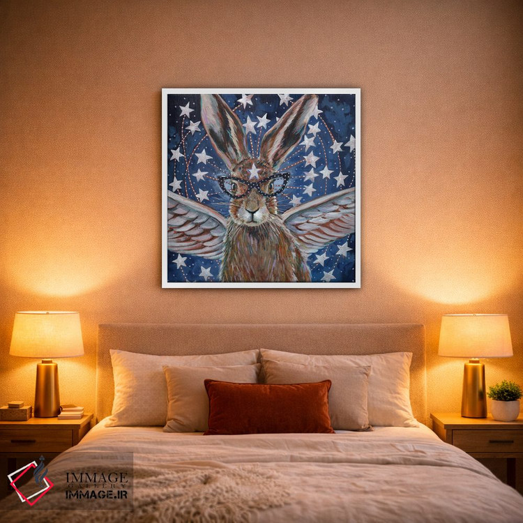 تابلو دکوراتیو خرگوش فرشته اثر لینه آ توبیاس - D1W