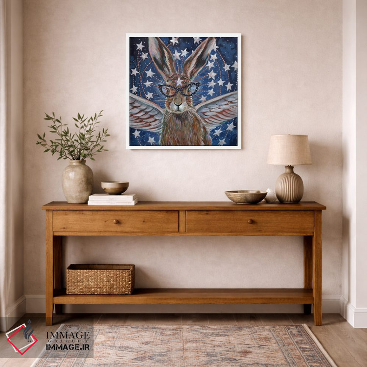 تابلو دکوراتیو خرگوش فرشته اثر لینه آ توبیاس - D4W